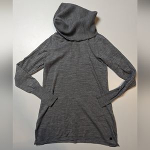 SmartWool Merino Wool Cowl Neck Long Sleeve Sweater Grey Small